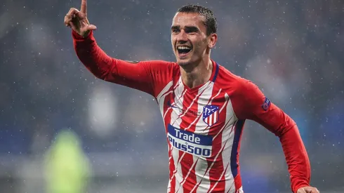 Griezmann celebra en la Europa League