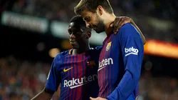 Foto de Piqué con Dembélé.