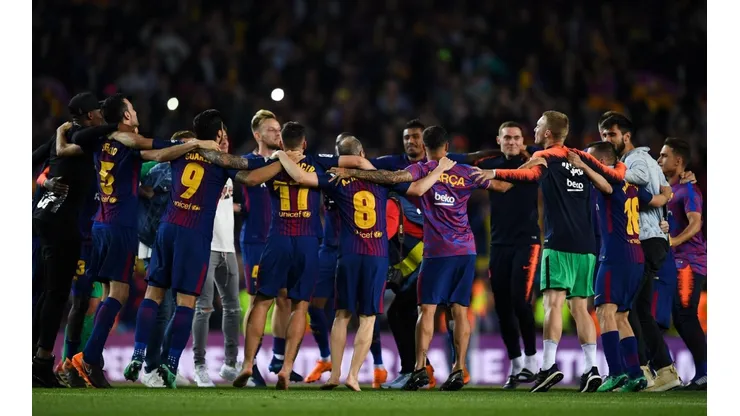 Foto de los jugadores de Barcelona.