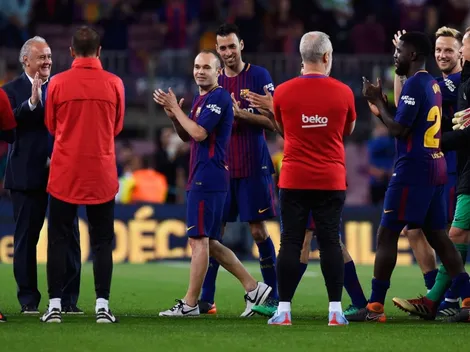Para Iniesta: la emotiva sorpresa de sus compañeros