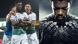 Djaniny celebra sus goles como Black Panther, uno de los personajes de la saga de Avengers