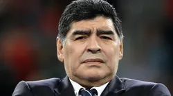 Diego Maradona, conmocionado por el accidente.