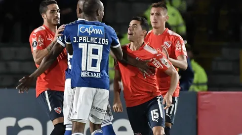 Foto de los jugadores de Millonarios ante Independiente