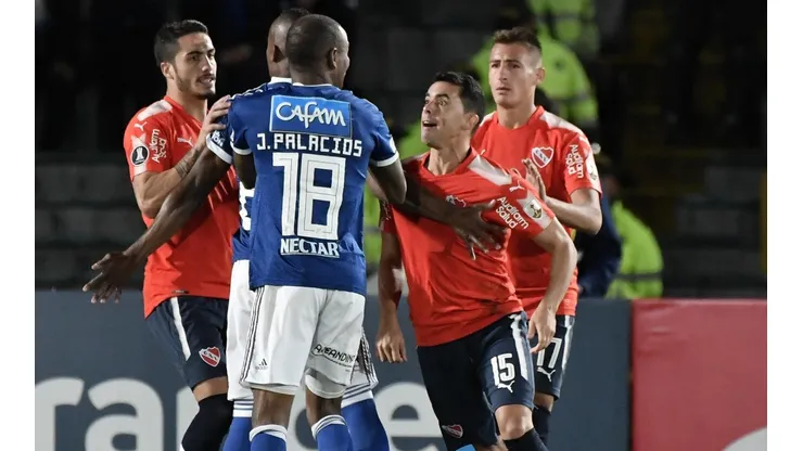 Foto de los jugadores de Millonarios ante Independiente