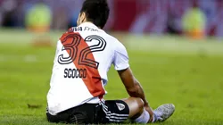 EN LA BANDA. Ignacio Scocco durante uno de sus últimos partidos en River (Foto: Getty)