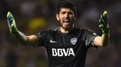 Agustín Rossi es cuestionado por los hinchas de Boca.