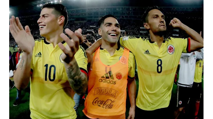 Foto de Radamel Falcao en la Selección Colombia.