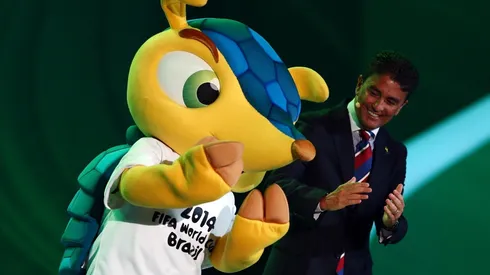 Bebeto en el sorteo del Mundial 2014