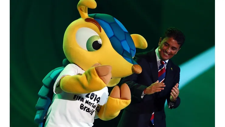 Bebeto en el sorteo del Mundial 2014
