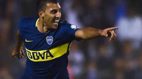 Wanchope festeja su presente en Boca