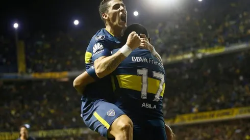 AVANZA BOCA. Todos celebran en la goleada de Boca ante Alianza Lima por Copa Libertadores.