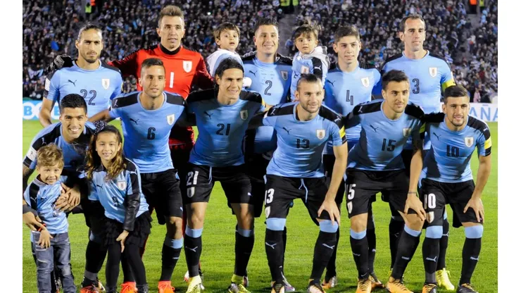 RUMBO A RUSIA 2018. La Selección de Uruguay en el último partido de las Eliminatorias (Foto: Getty).