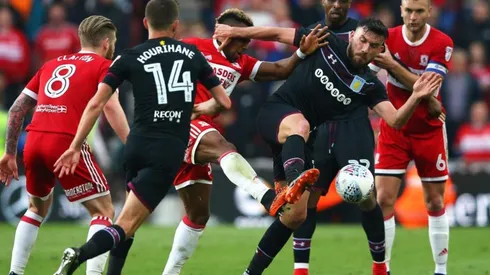 Aston Villa vs Middlesbrough en el partido de ida.