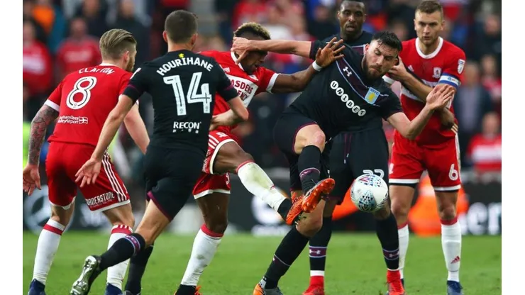 Aston Villa vs Middlesbrough en el partido de ida.