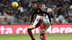 Foto de Lucero enfrentando a Rayados