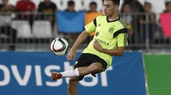 Munir entrenando con el seleccionado español.