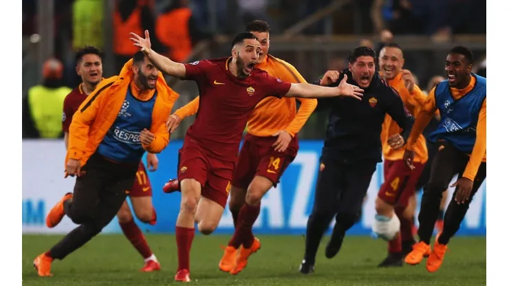 Foto de los jugadores de La Roma.