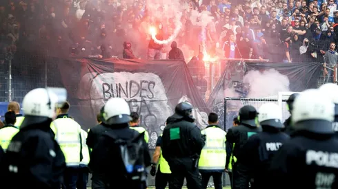 Foto de la afición del Hamburgo.