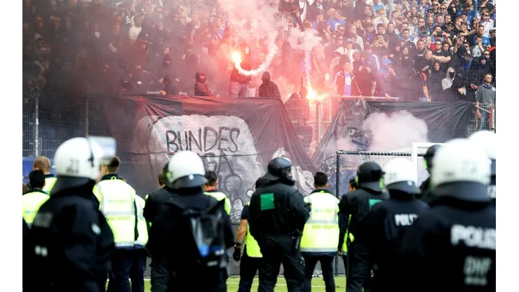Foto de la afición del Hamburgo.