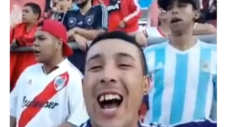 Un hincha de River filmó un video y por las cargadas de Boca se hizo viral