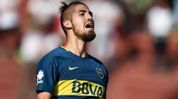 Foto de Junior Benitez ante Huracán.