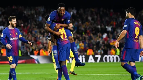 Foto de Yerry Mina, jugador de Barcelona.