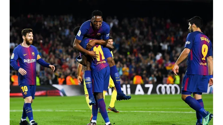 Foto de Yerry Mina, jugador de Barcelona.
