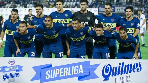 EL CAMPEÓN. El plantel titular que empató ante Gimnasia y Esgrima ante La Plata (Foto: Getty).