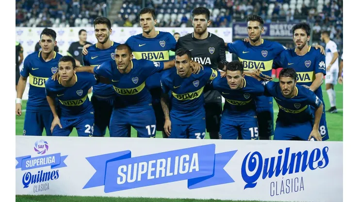 EL CAMPEÓN. El plantel titular que empató ante Gimnasia y Esgrima ante La Plata (Foto: Getty).