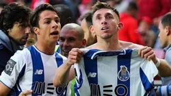 Héctor Herrera en la celebración del título del Porto