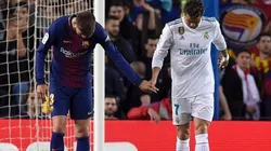 Cristiano Ronaldo se queja ante Barcelona.