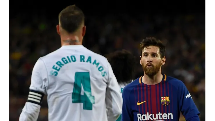 Sergio Ramos y Lionel Messi, cara a cara.