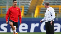 Cristiano Ronaldo junto a Alex Ferguson en Manchester United.