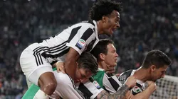 FESTEJA EL LÍDER. Juventus celebra el tanto de Khedira en el triunfo ante Bologna (Foto: Getty).