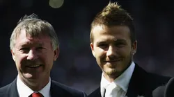 David Beckham y una foto junto a Sir Alex Ferguson.