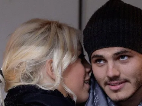 Wanda baila romántico con Icardi en el recital de Romeo Santos