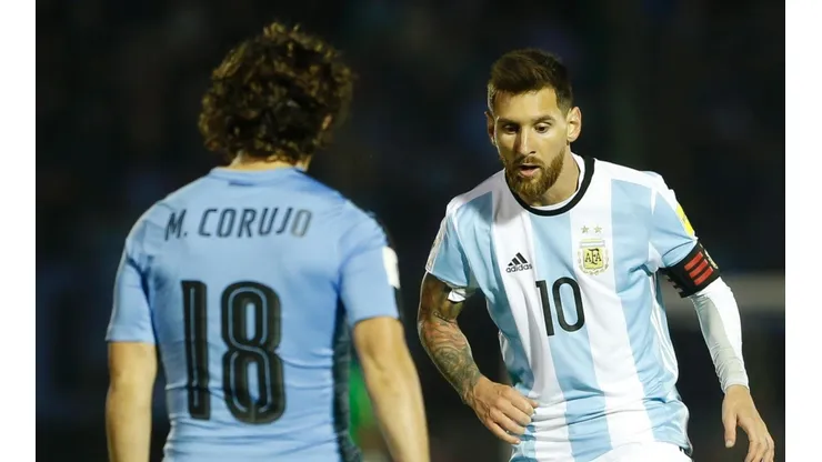 Mathías Corujo, frente a frente con Lionel Messi.