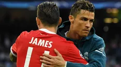 Foto de James Rodríguez junto a Cristiano Ronaldo.