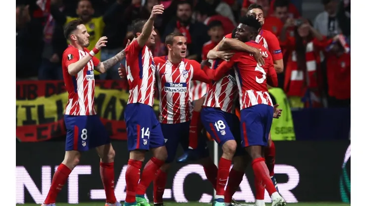 RUMBO A LA FINAL. Atlético Madrid celebra el tanto de Diego Costa ante Arsenal (Foto: Getty).