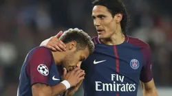 Foto de Edinson Cavani junto a Neymar.