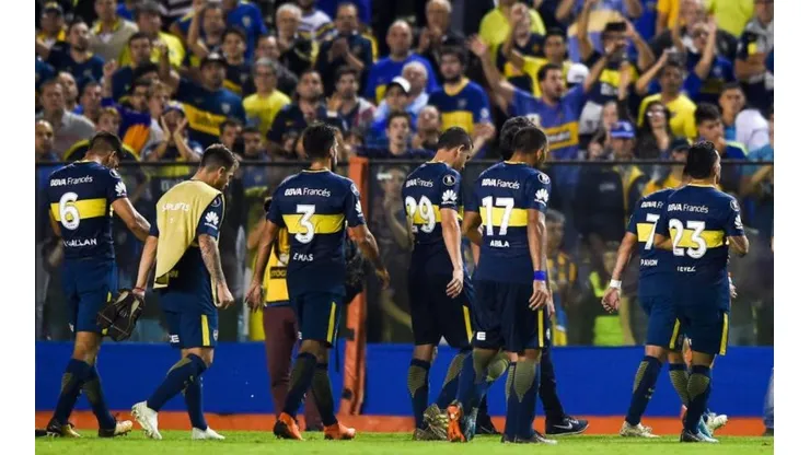 Foto de los jugadores de Boca en la Bombonera