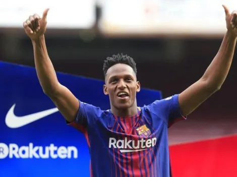 Yerry Mina sigue demostrando su amor por el Barcelona