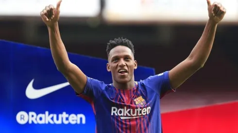Yerry Mina sigue demostrando su amor por el Barcelona