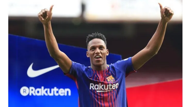 Yerry Mina sigue demostrando su amor por el Barcelona