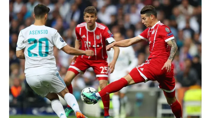 Foto de James Rodríguez ante el Real Madrid.