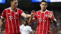 Foto de James Rodríguez en su gol en el Santiago Bernabeu.