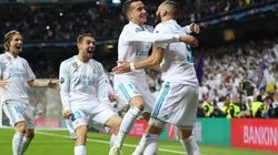 A KIEV. Todo Real Madrid celebra el gol de Benzema ante Bayern Múnich por Champions League (Foto: Getty).