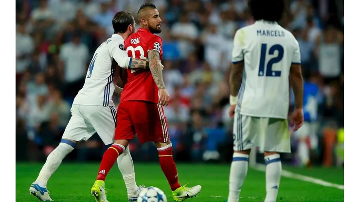 CONTRA TODOS. Arturo Vidal en la pasada Champions League contra Real Madrid (Foto: Getty).