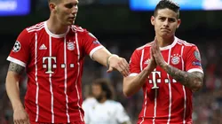 Foto de James Rodríguez ante el Real Madrid en el Bernabeu.