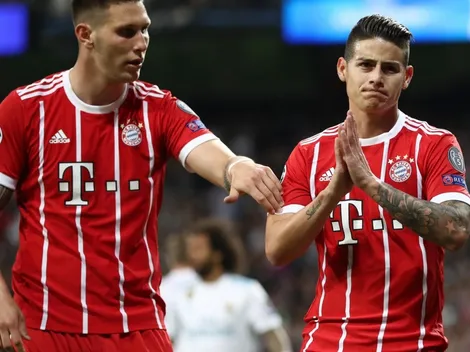 El gesto de James Rodríguez en su gol en el Santiago Bernabéu